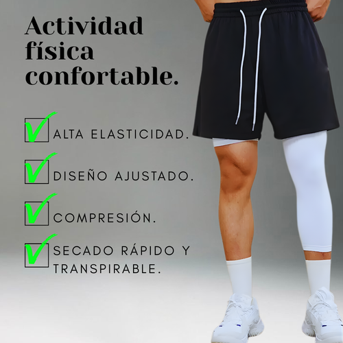 Calzas 1 pierna BLANCO-NEGRO