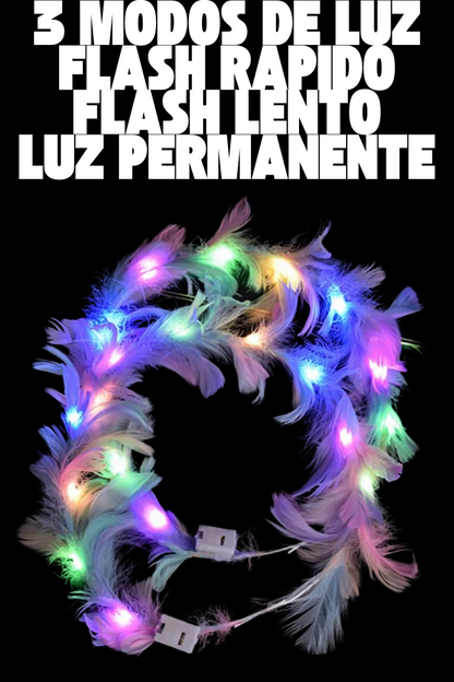 CORONA de plumas LED