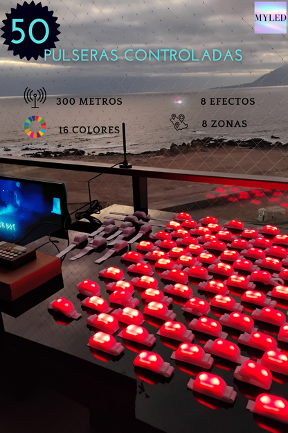 CAJA CONTROLADORA+ 50 PULSERAS LED