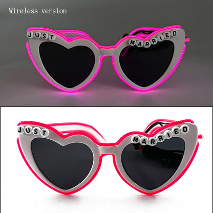JUST MARRIED LED GLASSES 