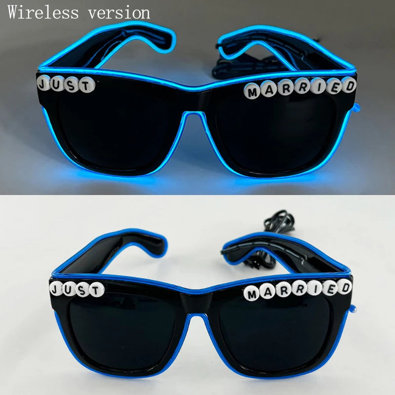 JUST MARRIED LED GLASSES 