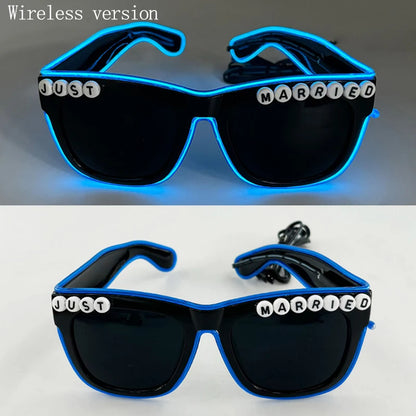 JUST MARRIED LED GLASSES 