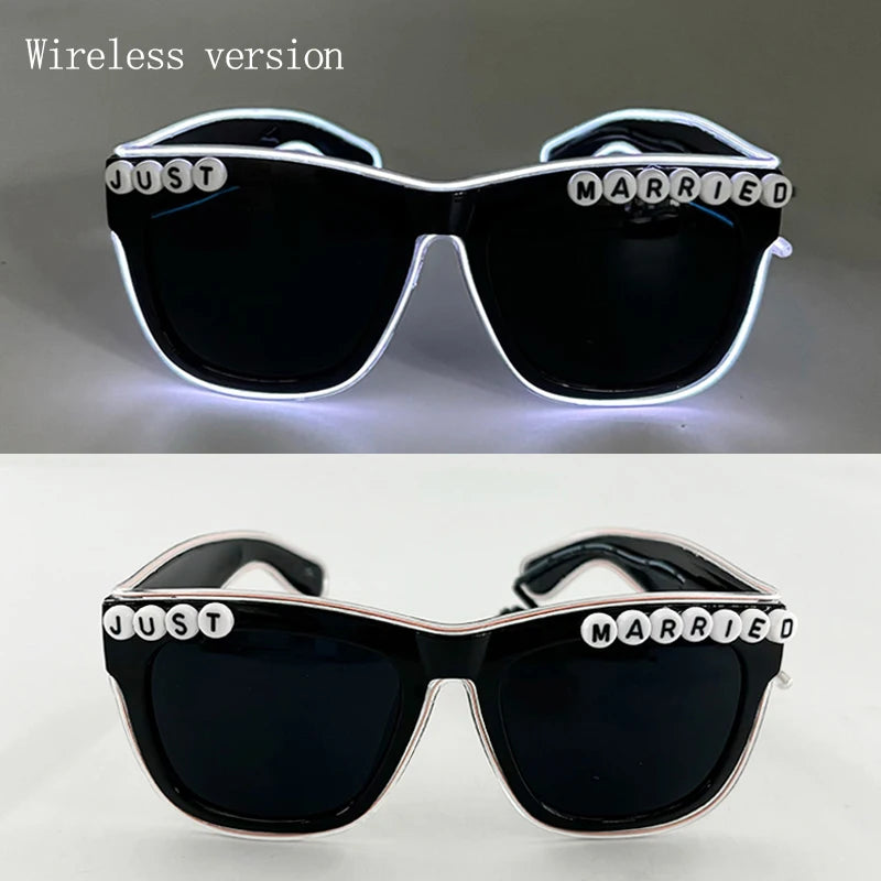 JUST MARRIED LED GLASSES 