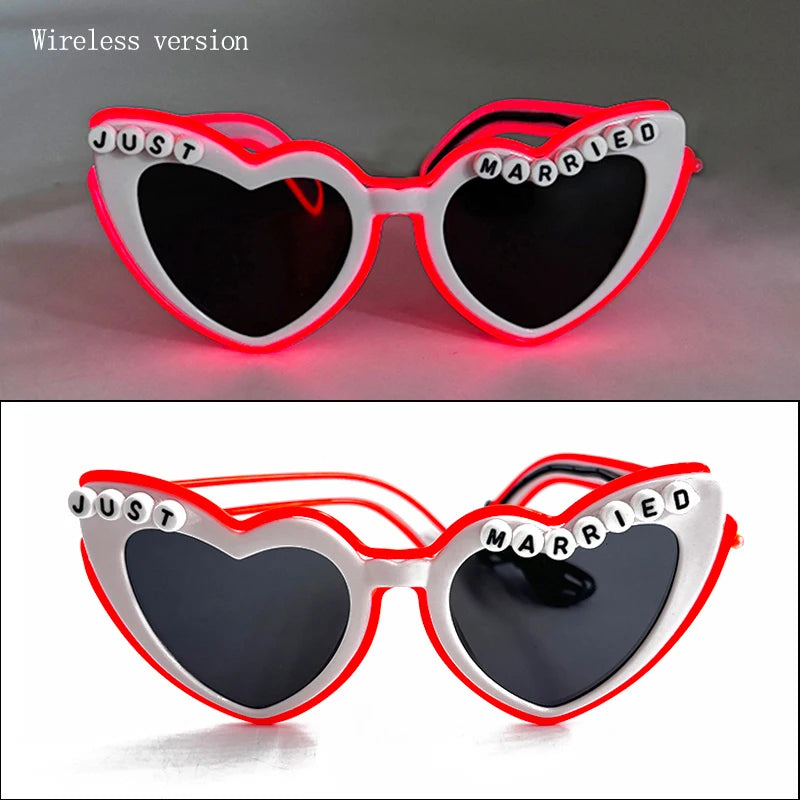 JUST MARRIED LED GLASSES 