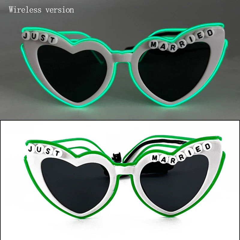 JUST MARRIED LED GLASSES 