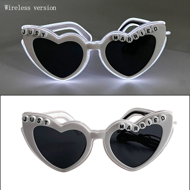 JUST MARRIED LED GLASSES 