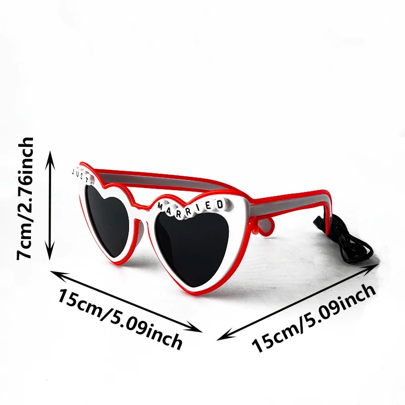 JUST MARRIED LED GLASSES 